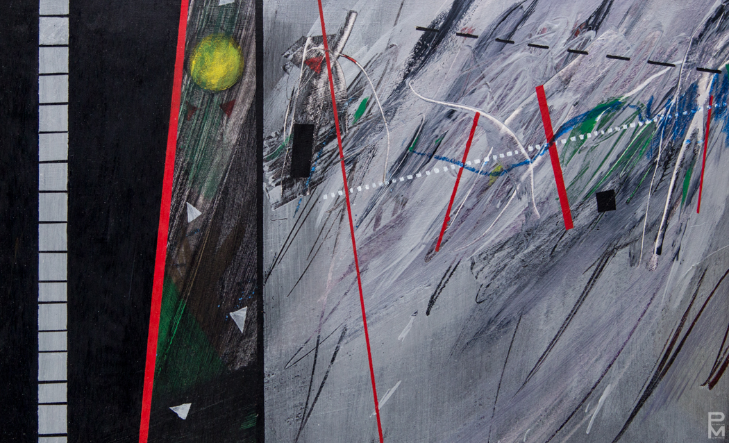 Abstract acrylic paintings inspired by the piano, 22x28 inches